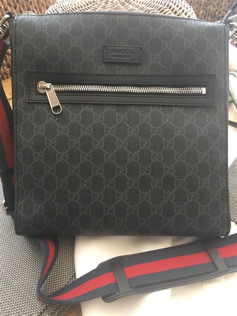 gucci supreme messenger bag real vs fake|gucci signature leather messenger bag.